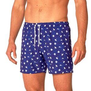 Bermies Sea Rays Classic Swim Truck Boardshorts Blue White Men's Size X-Large